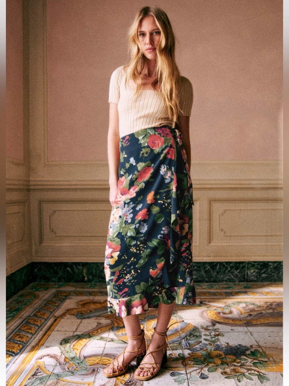 NWT Sezane Melaine Skirt in Trianon Print size 8